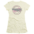 90210 to Be or Not to Be Junior Sheer Cap Sleeve Womens T Shirt Cream Hoodie, Sweatshirt | CiraTrend.com