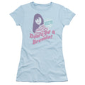 90210 Dont Be a Brenda Junior Sheer Cap Sleeve Womens T Shirt Light Blue Hoodie, Sweatshirt | CiraTrend.com