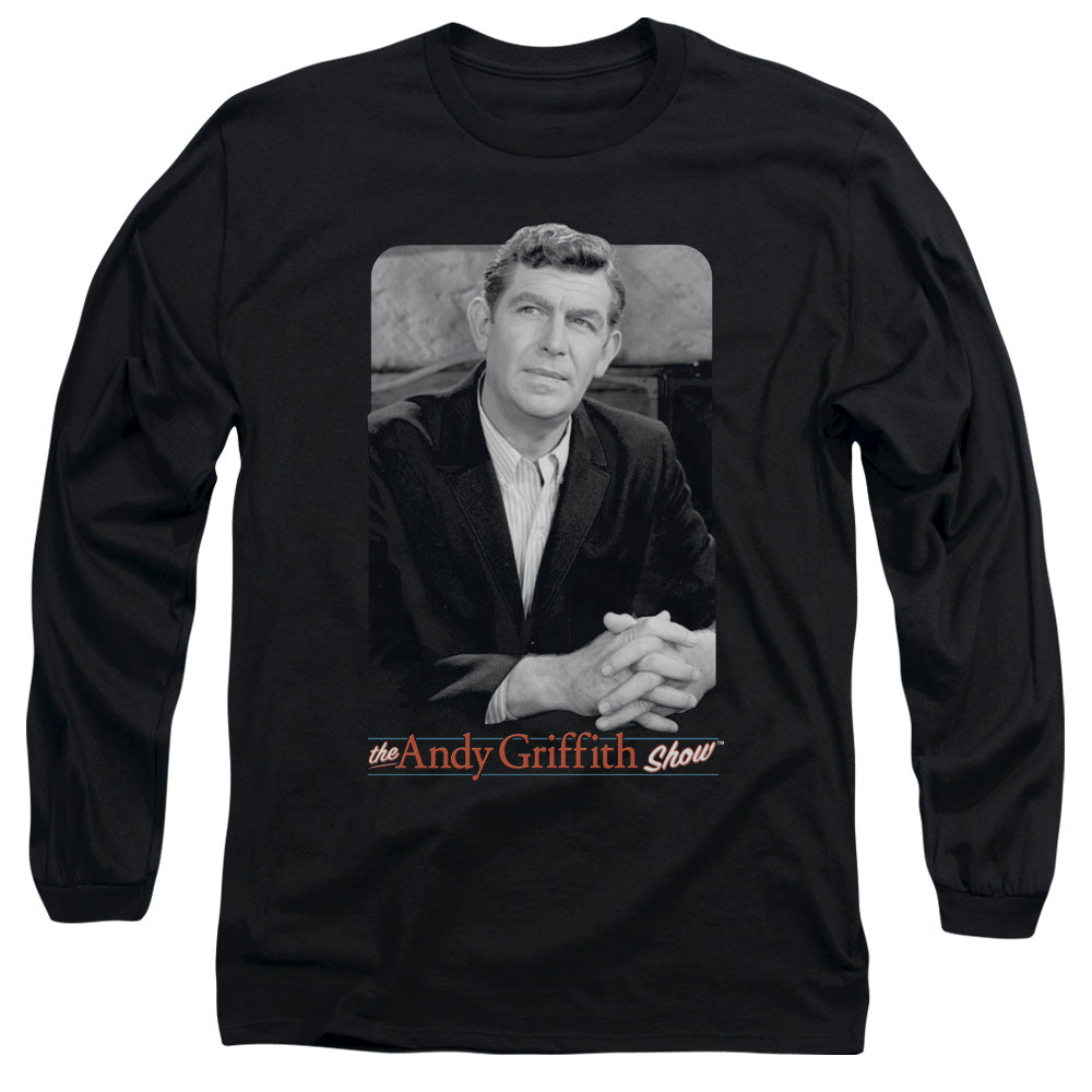 Andy Griffith Classic Andy Mens Long Sleeve Shirt Black Hoodie, Sweatshirt | CiraTrend.com (Image 1)