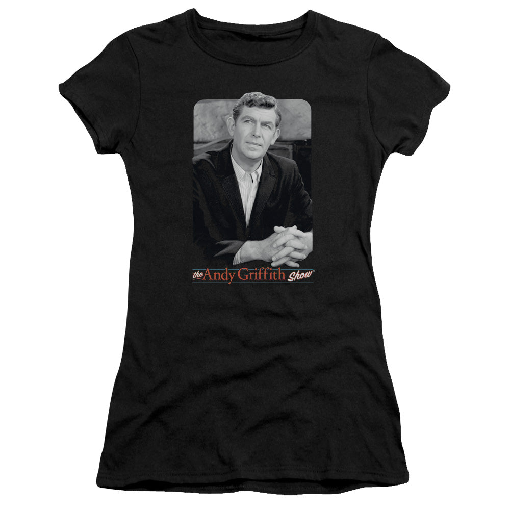 Andy Griffith Classic Andy Junior Sheer Cap Sleeve Womens T Shirt Black Hoodie, Sweatshirt | CiraTrend.com