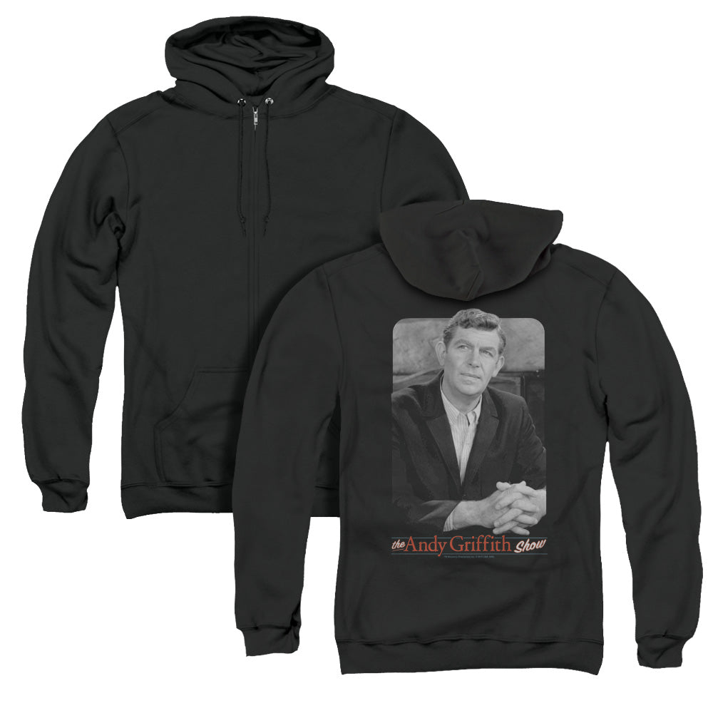 Andy Griffith Classic Andy Back Print Zipper Mens Hoodie Black T-Shirts, Sweatshirt | CiraTrend.com