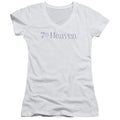 7th Heaven 7th Heaven Logo Junior Sheer Cap Sleeve V-Neck Womens T Shirt White Hoodie, Sweatshirt | CiraTrend.com