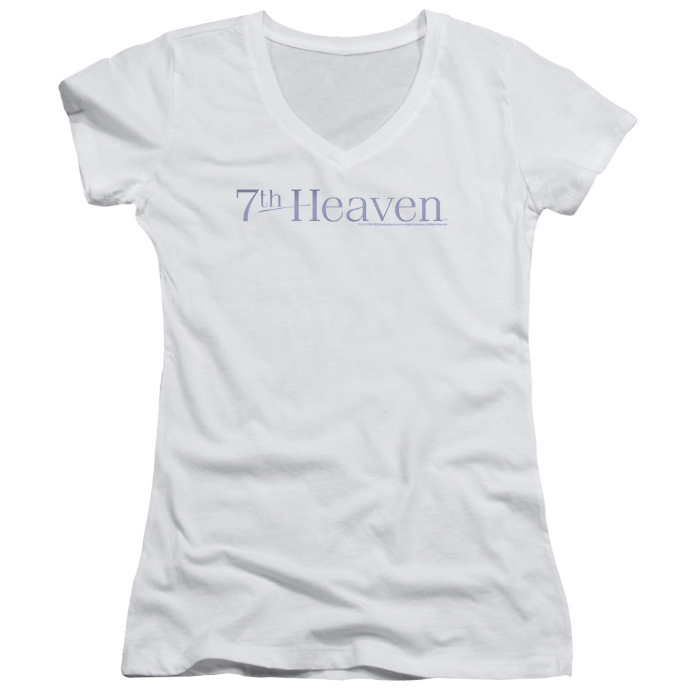 7th Heaven 7th Heaven Logo Junior Sheer Cap Sleeve V-Neck Womens T Shirt White Hoodie, Sweatshirt | CiraTrend.com