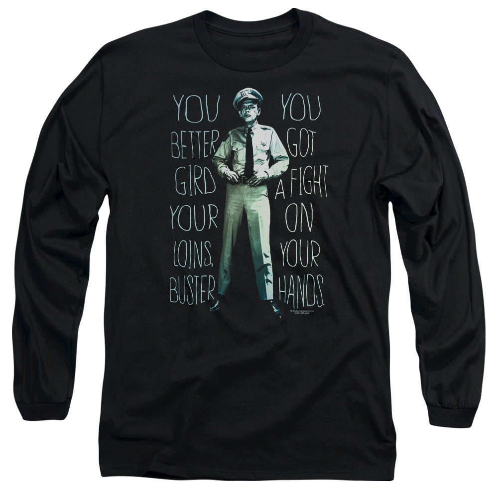Andy Griffith Show Fight Mens Long Sleeve Shirt Black Hoodie, Sweatshirt | CiraTrend.com (Image 3)