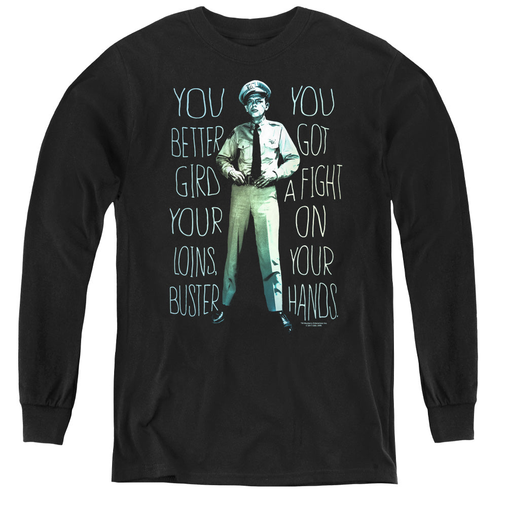 Andy Griffith Show Fight Long Sleeve Kids Youth T Shirt Black Hoodie, Sweatshirt | CiraTrend.com (Image 1)