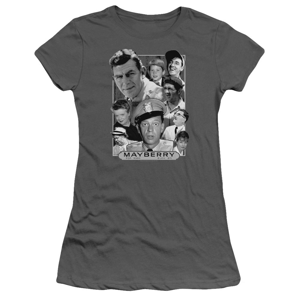 Andy Griffith Mayberry Junior Sheer Cap Sleeve Charcoal T-Shirts, Hoodie, Sweatshirt