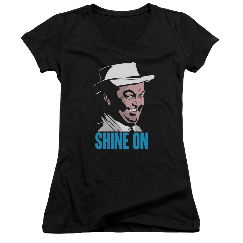 Andy Griffith Shine on Junior Sheer Cap Sleeve V-Neck Womens T Shirt Black Hoodie, Sweatshirt | CiraTrend.com (Image 1)