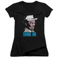 Andy Griffith Shine on Junior Sheer Cap Sleeve V-Neck Womens T Shirt Black Hoodie, Sweatshirt | CiraTrend.com (Image 1)