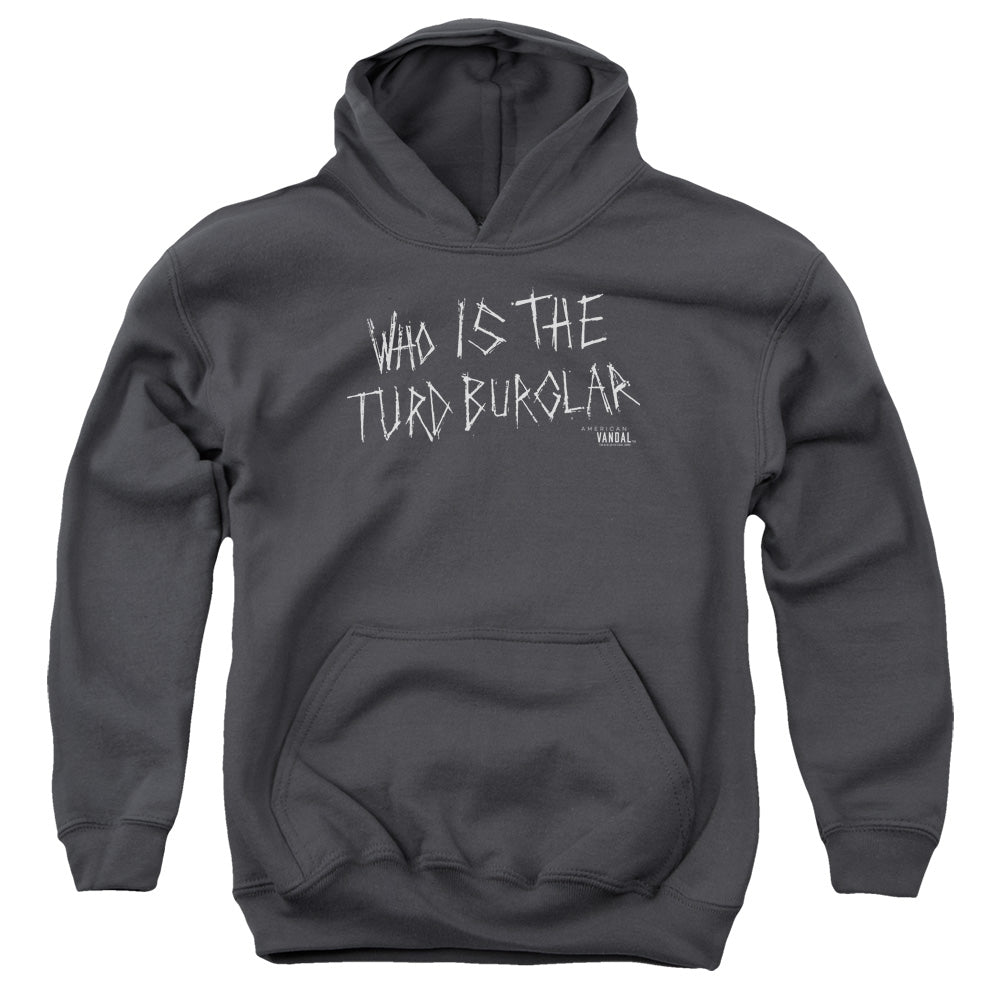 American Vandal Turd Burglar Kids Youth Hoodie Charcoal T-Shirts, Sweatshirt | CiraTrend.com (Image 1)