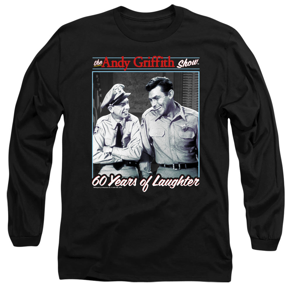 Andy Griffith 60 Years Of Laughter Mens Long Sleeve Shirt Black Hoodie, Sweatshirt | CiraTrend.com (Image 2)