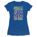 90210 Zip Code Junior Sheer Cap Sleeve Womens T Shirt Royal Blue Hoodie, Sweatshirt | CiraTrend.com