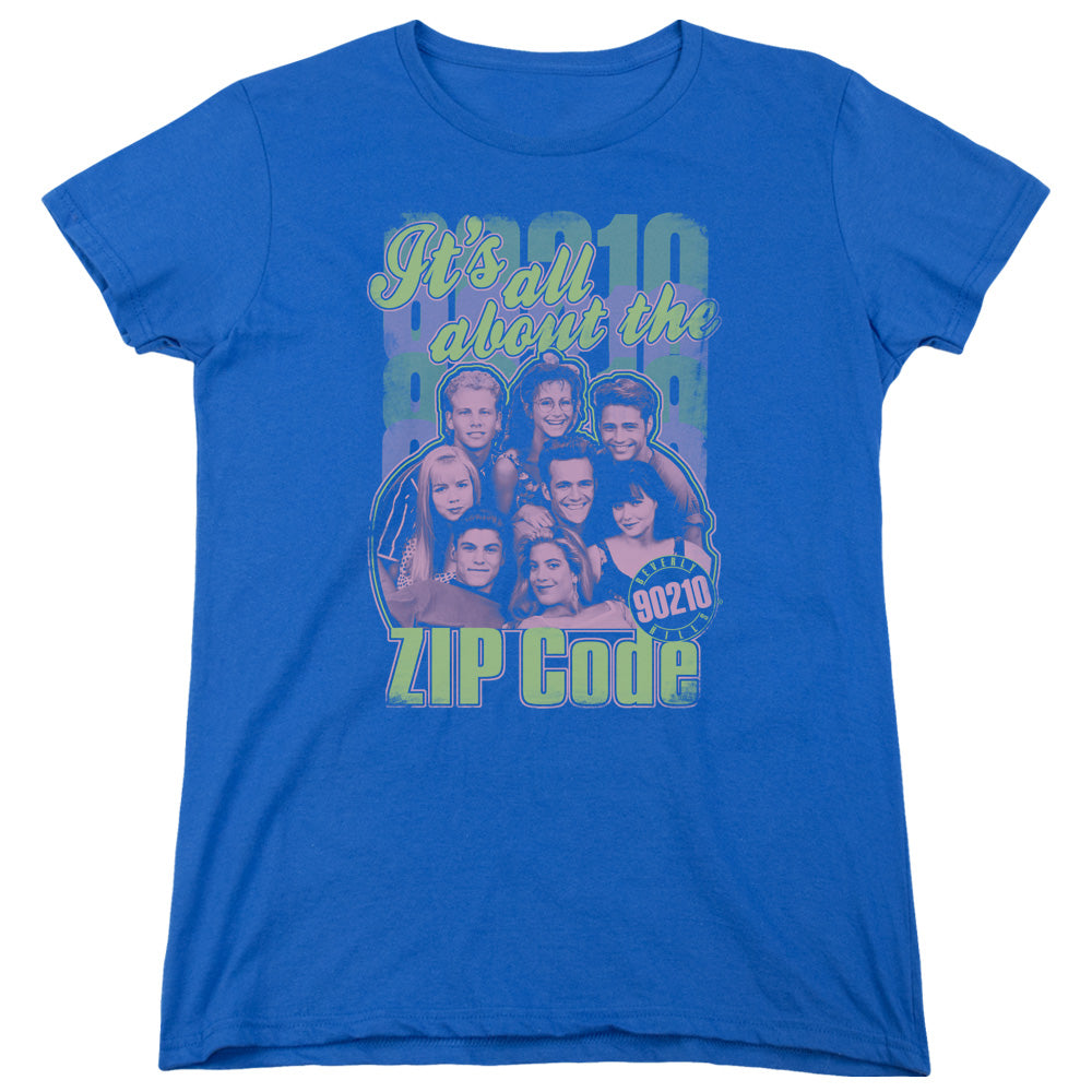 90210 Zip Code Womens T Shirt Royal Blue Hoodie, Sweatshirt | CiraTrend.com (Image 1)