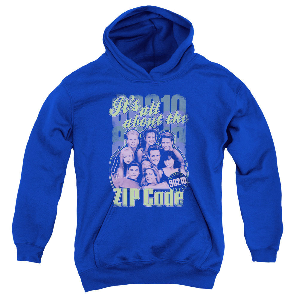 90210 Zip Code Kids Youth Hoodie Royal T-Shirts, Sweatshirt | CiraTrend.com (Image 1)