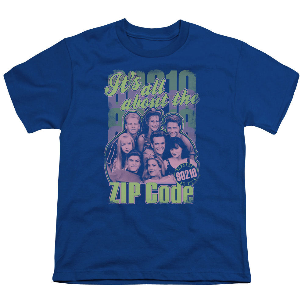 90210 Zip Code Kids Youth T Shirt Royal Blue Hoodie, Sweatshirt | CiraTrend.com (Image 1)