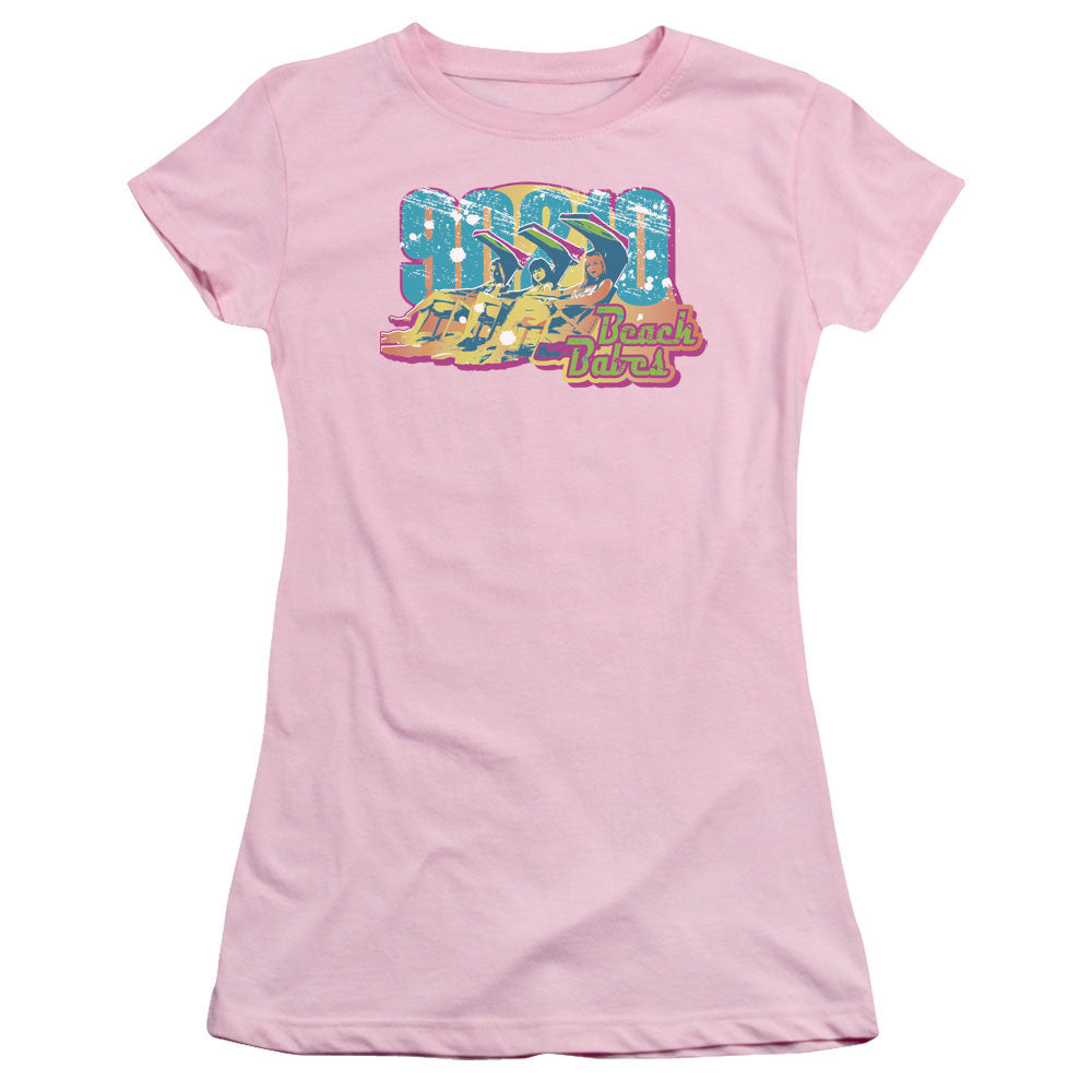90210 Beach Babes Junior Sheer Cap Sleeve Womens T Shirt Pink Hoodie, Sweatshirt | CiraTrend.com
