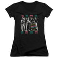 90210 We Got It Junior Sheer Cap Sleeve V-Neck Womens T Shirt Black Hoodie, Sweatshirt | CiraTrend.com (Image 1)