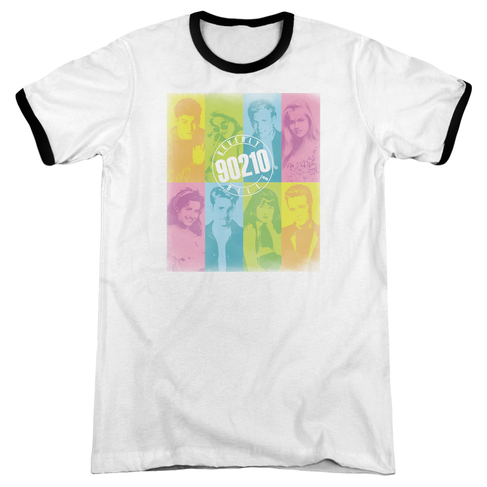 90210 Color Block of Friends Heather Ringer Mens T Shirt White Hoodie, Sweatshirt | CiraTrend.com