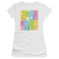 90210 Color Block of Friends Junior Sheer Cap Sleeve Womens T Shirt White Hoodie, Sweatshirt | CiraTrend.com