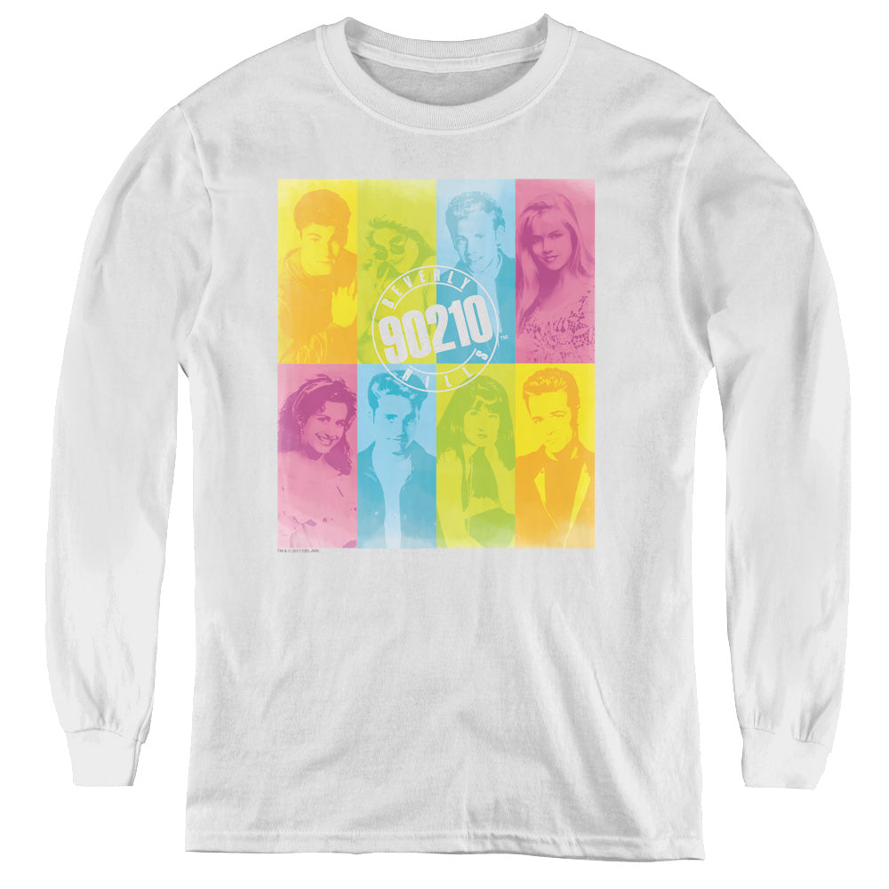 90210 Color Block of Friends Long Sleeve Kids Youth T Shirt White Hoodie, Sweatshirt | CiraTrend.com (Image 1)