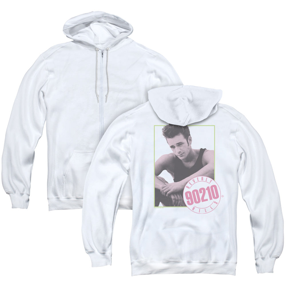 90210 Dylan Back Print Zipper Mens Hoodie White T-Shirts, Sweatshirt | CiraTrend.com
