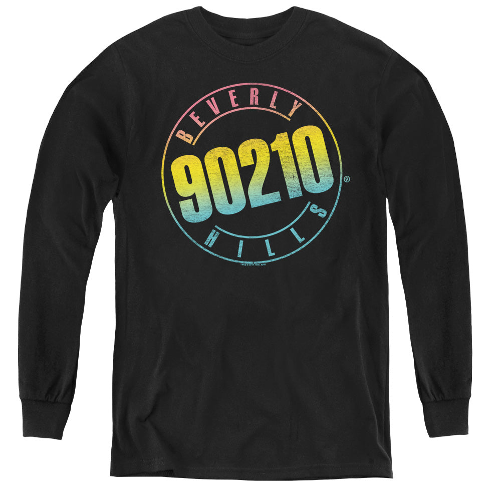 90210 Color Blend Logo Long Sleeve Kids Youth T Shirt Black Hoodie, Sweatshirt | CiraTrend.com (Image 1)