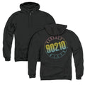 90210 Color Blend Logo Back Print Zipper Mens Hoodie Black T-Shirts, Sweatshirt | CiraTrend.com