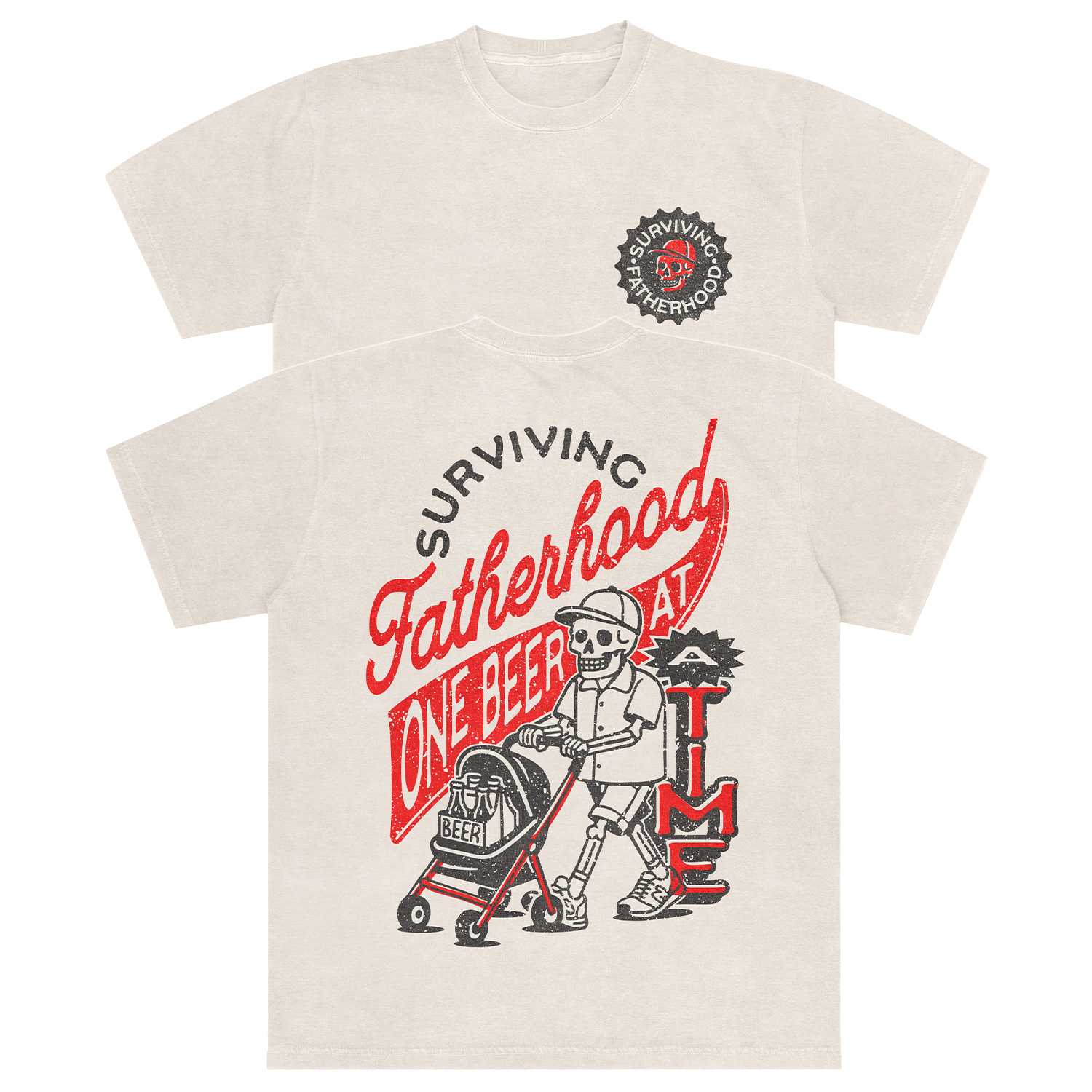 Surviving Fatherhood Comfort Colors T-shirt Hoodie, Sweatshirt | CiraTrend.com (Image 1)