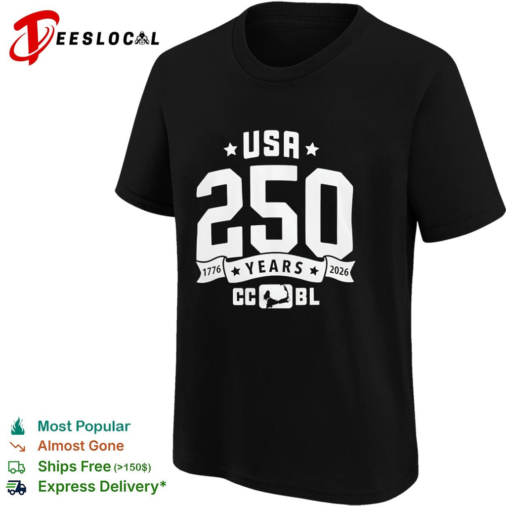 CCBL USA 250 years 1776 2026 batter logo shirt