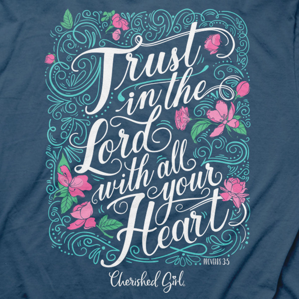 Cherished Girl Womens T-Shirt Trust In The Lord Hoodie, Sweatshirt | CiraTrend.com (Image 4)