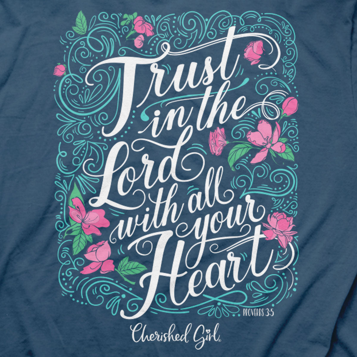 Cherished Girl Womens T-Shirt Trust In The Lord Hoodie, Sweatshirt | CiraTrend.com (Image 4)