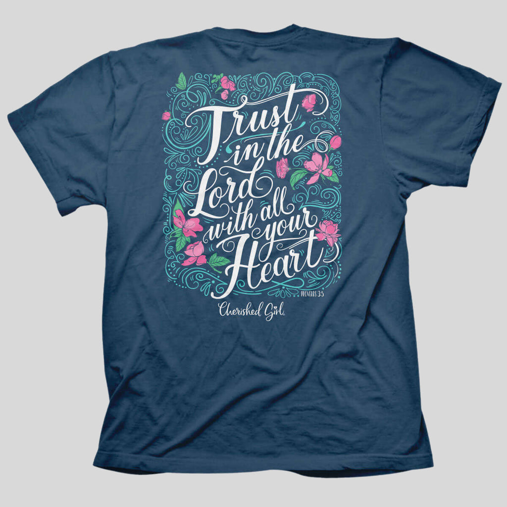 Cherished Girl Womens T-Shirt Trust In The Lord Hoodie, Sweatshirt | CiraTrend.com (Image 1)