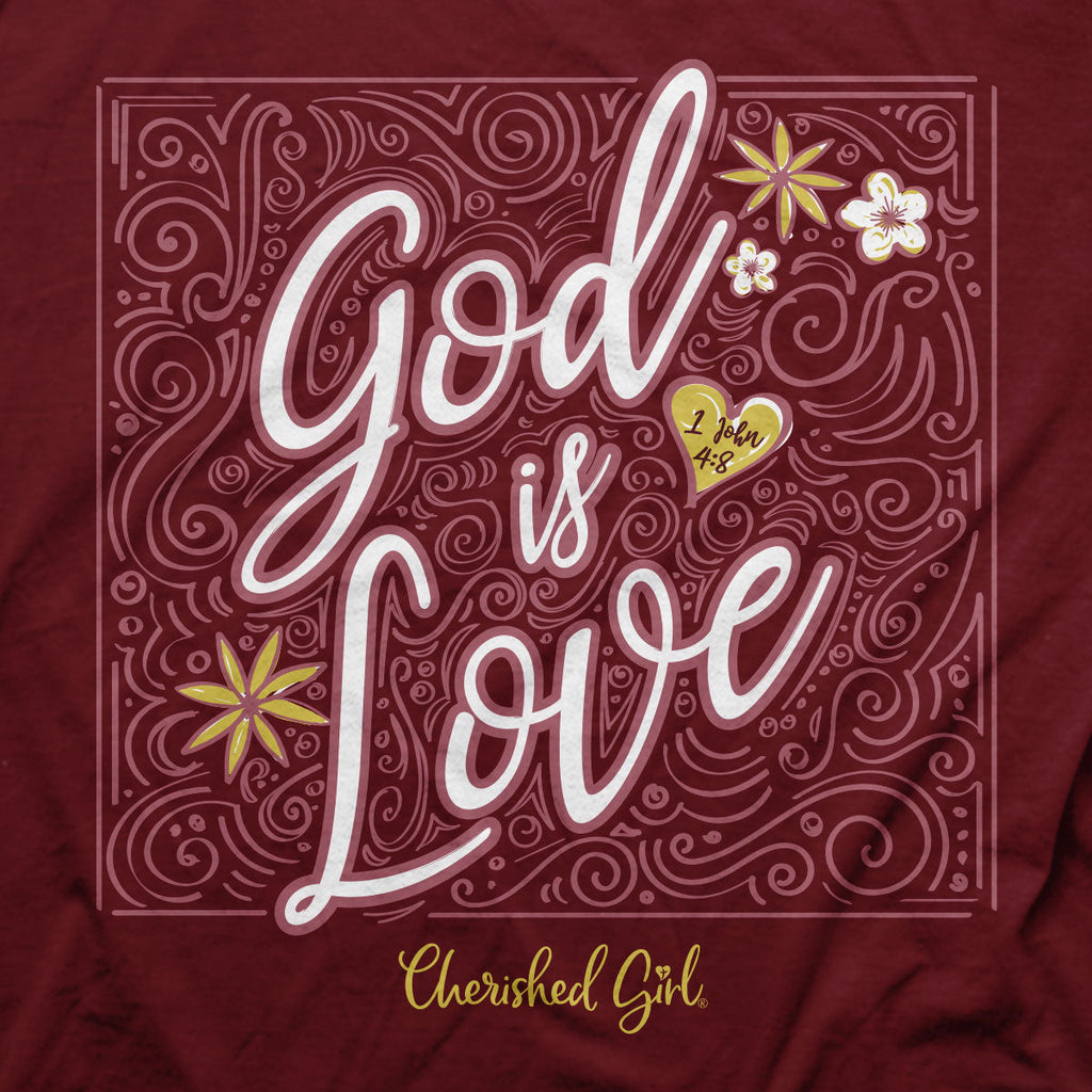 Cherished GirlÃ‚Â® WomenÃ¢â‚¬â„¢s T-Shirt God Is LoveÃ¢â€žÂ¢ Hoodie, Sweatshirt | CiraTrend.com (Image 4)