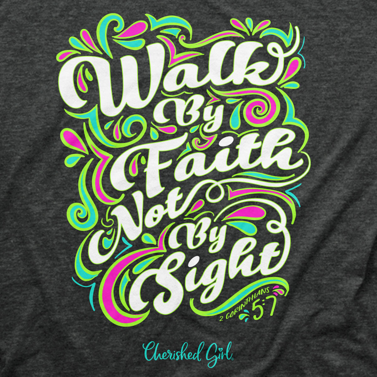 Cherished Girl Womens T-Shirt Walk By Faith Hoodie, Sweatshirt | CiraTrend.com (Image 4)