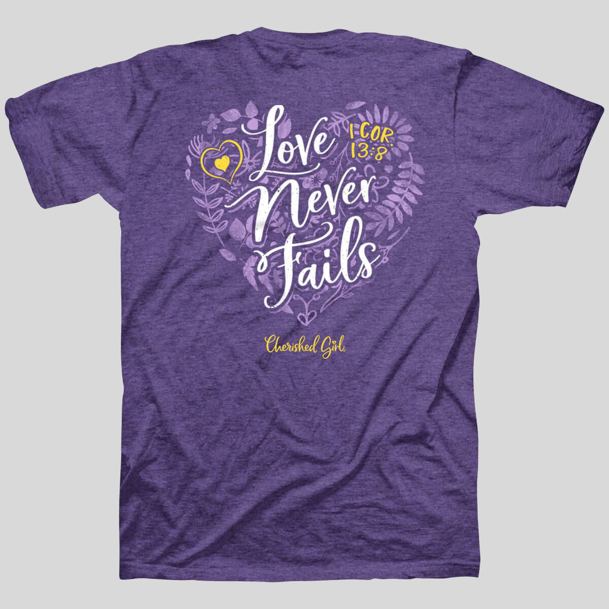 Cherished GirlÂ® Womens T-Shirt Love Never Fails Hoodie, Sweatshirt | CiraTrend.com (Image 1)