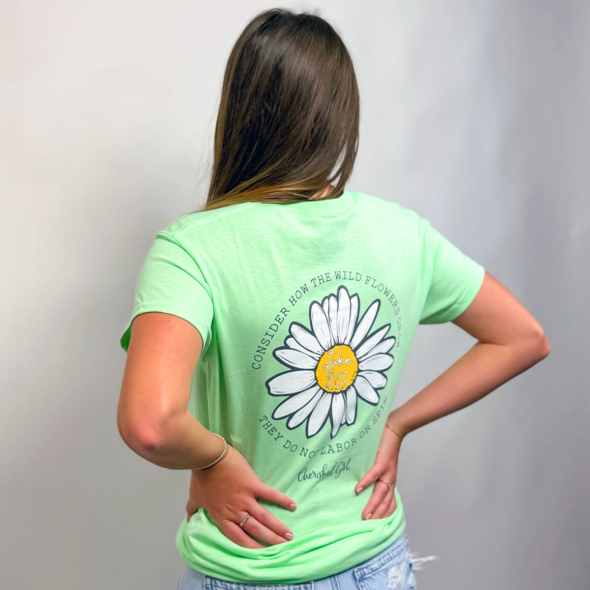 Cherished Girl Womens T-Shirt Wildflowers Hoodie, Sweatshirt | CiraTrend.com (Image 3)