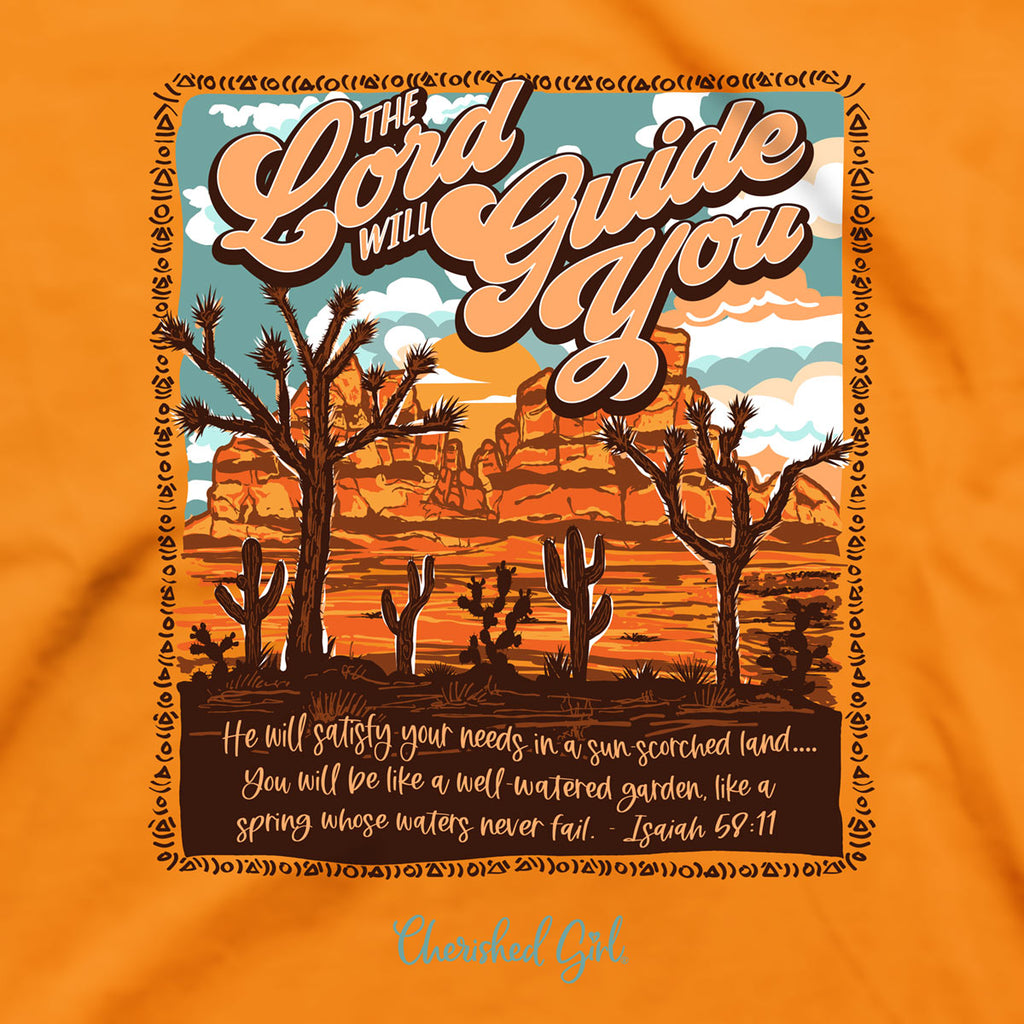 Cherished Girl Womens T-Shirt The Lord Will Guide You Hoodie, Sweatshirt | CiraTrend.com (Image 4)