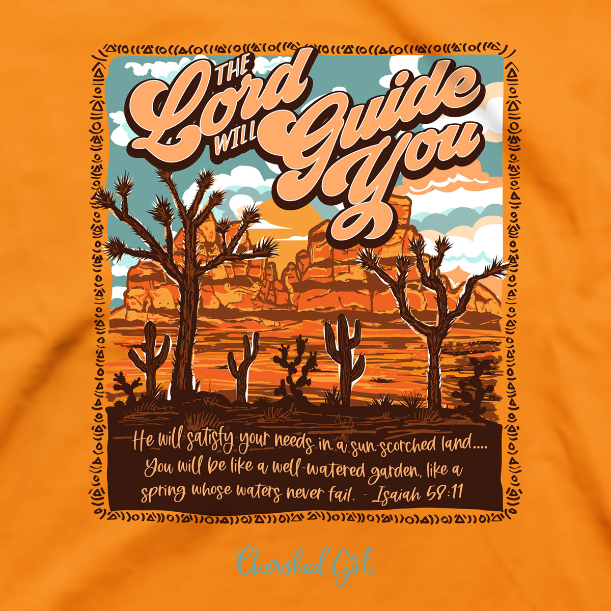 Cherished Girl Womens T-Shirt The Lord Will Guide You Hoodie, Sweatshirt | CiraTrend.com (Image 4)