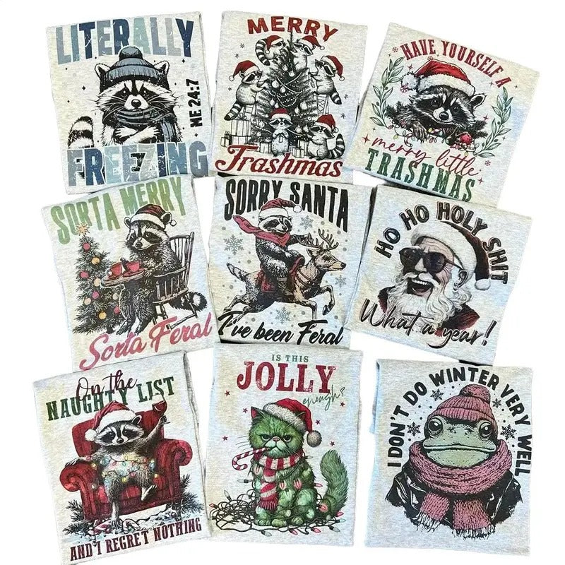 CHRISTMAS  RACCOON SWEATSHIRTS - Funny Sweatshirts - Crewnecks T-Shirts, Hoodie | CiraTrend.com