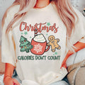 CHRISTMAS CALORIES DON'T COUNT T-SHIRT (COMFORT COLORS T-SHIRT, CASUAL SHIRT UNISEX, CHRISTMAS CLOTHING, GRAPHIC APPAREL,...