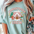 CHRISTMAS CREW GINGERBREAD HOUSE T-SHIRT (COMFORT COLORS T-SHIRT, CASUAL SHIRT UNISEX, CHRISTMAS CLOTHING, GRAPHIC...