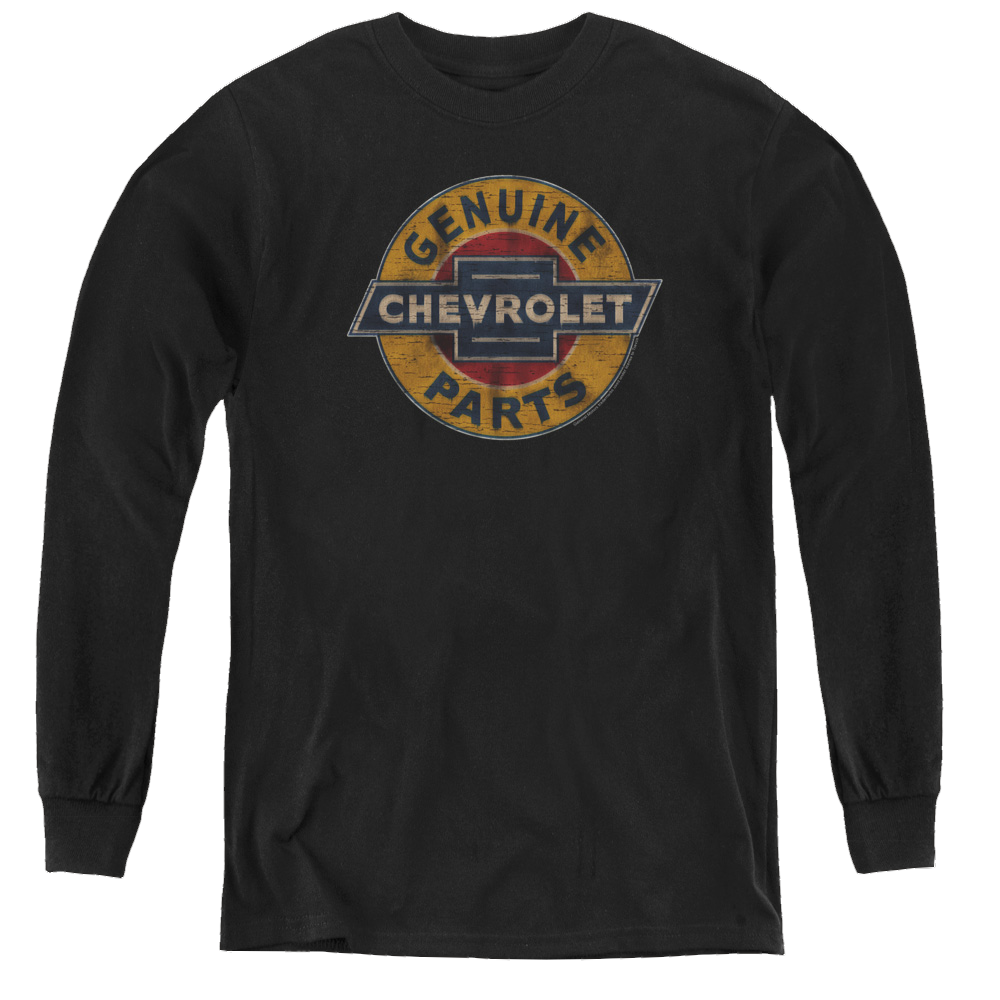 Chevrolet Genuine Chevy Parts Distressed Sign - Youth Long Sleeve T-Shirt Hoodie, Sweatshirt | CiraTrend.com