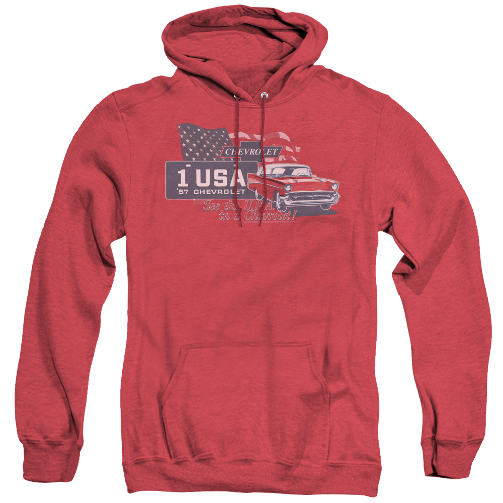 Chevrolet See The Usa - Heather Pullover Hoodie T-Shirts, Sweatshirt | CiraTrend.com