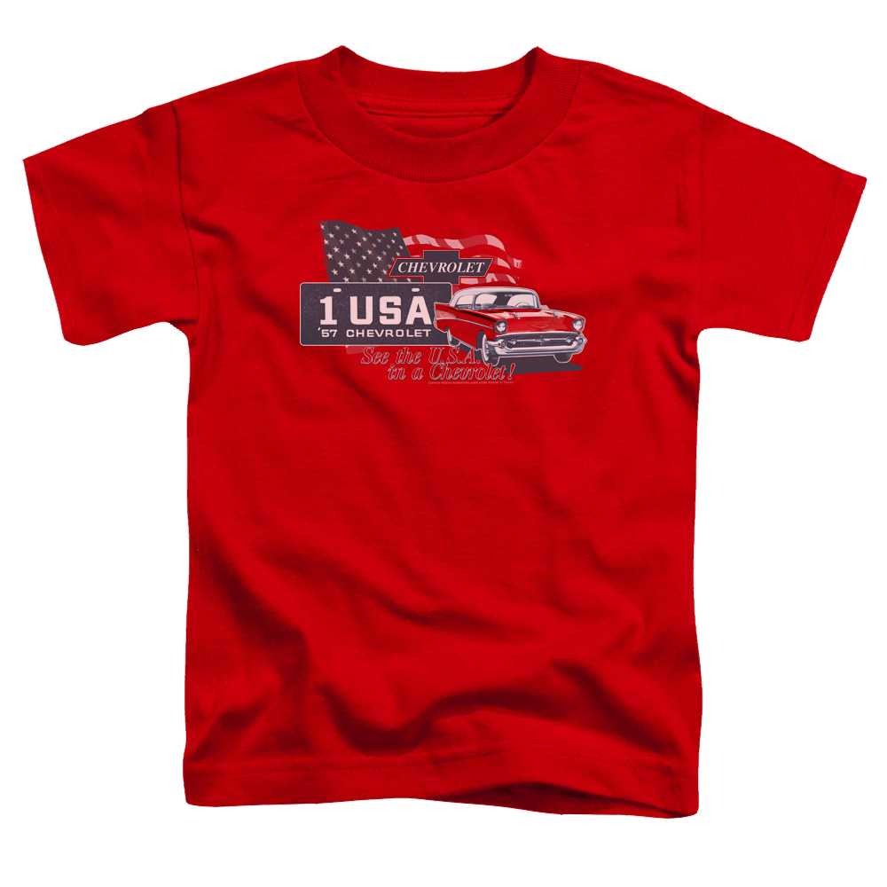 Chevrolet See The Usa - Kid's T-Shirt (Ages 4-7) Hoodie, Sweatshirt | CiraTrend.com