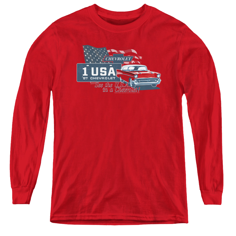 Chevrolet See The Usa - Youth Long Sleeve T-Shirt Hoodie, Sweatshirt | CiraTrend.com