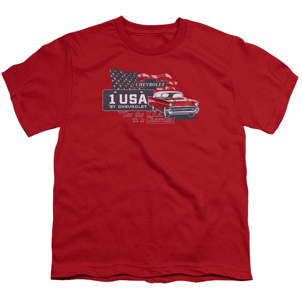 Chevrolet See The Usa - Youth T-Shirt (Ages 8-12) Hoodie, Sweatshirt | CiraTrend.com