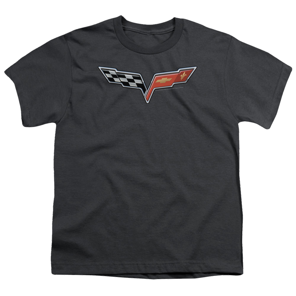 Chevrolet The Vette Medallion - Youth T-Shirt (Ages 8-12) Hoodie, Sweatshirt | CiraTrend.com