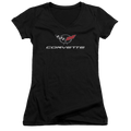 Chevrolet Corvette Modern Emblem - Juniors V-Neck T-Shirt Hoodie, Sweatshirt | CiraTrend.com