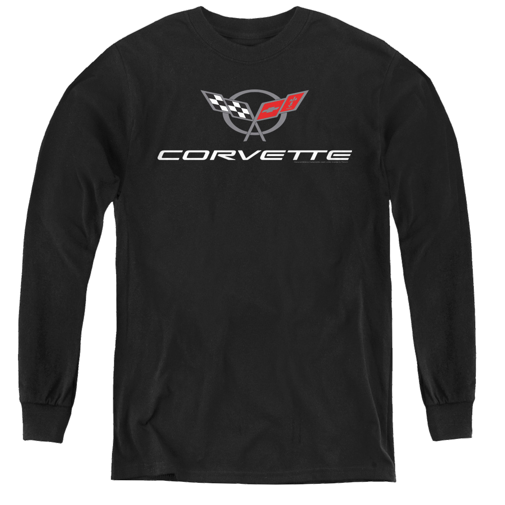 Chevrolet Corvette Modern Emblem - Youth Long Sleeve T-Shirt Hoodie, Sweatshirt | CiraTrend.com