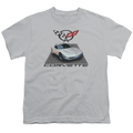 Chevrolet Silver 01 Vette - Youth T-Shirt (Ages 8-12) Hoodie, Sweatshirt | CiraTrend.com