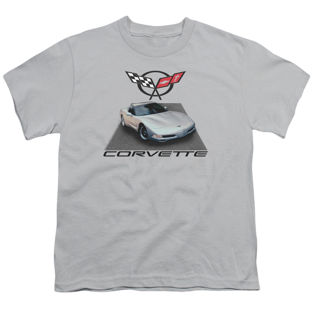 Chevrolet Silver 01 Vette - Youth T-Shirt (Ages 8-12) Hoodie, Sweatshirt | CiraTrend.com